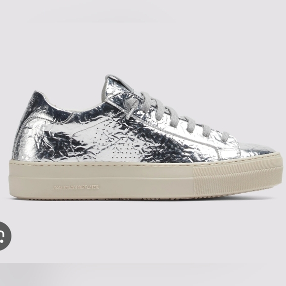 P448 Shoes - P448 Thea Stellar Sneakers Metallic Silver Size 9